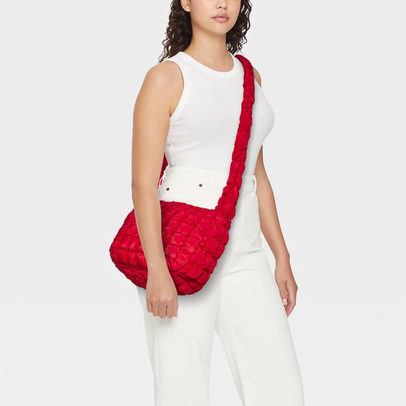 slide 2 of 5, Puffer Crossbody Handbag - Wild Fable™ Red, 1 ct