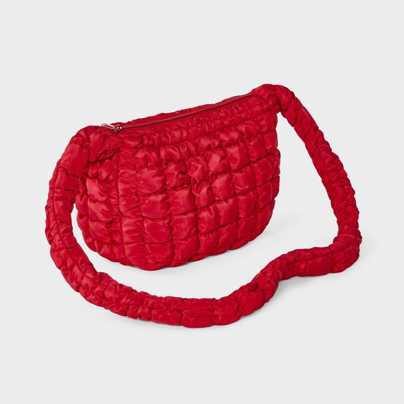 slide 3 of 5, Puffer Crossbody Handbag - Wild Fable™ Red, 1 ct