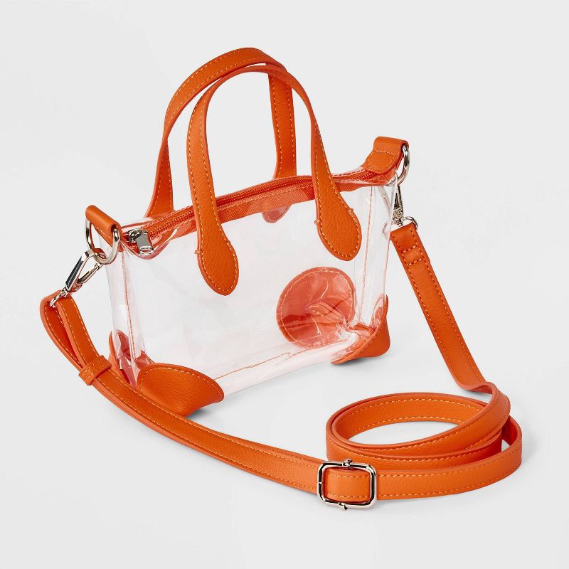 slide 3 of 5, Game Day Clear Pouchette Crossbody Bag - Wild Fable™ Orange, 1 ct