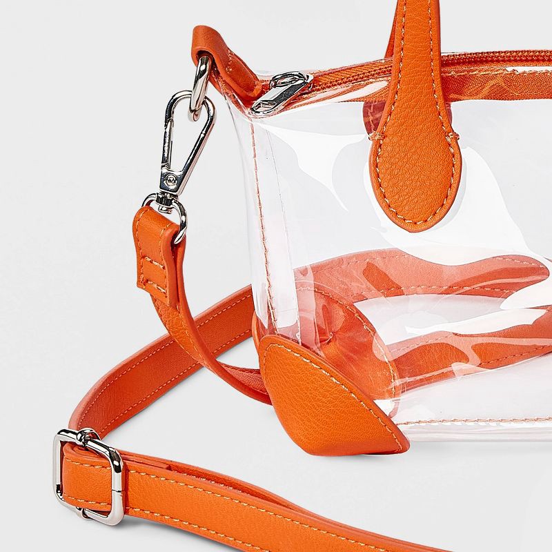 slide 5 of 5, Game Day Clear Pouchette Crossbody Bag - Wild Fable™ Orange, 1 ct