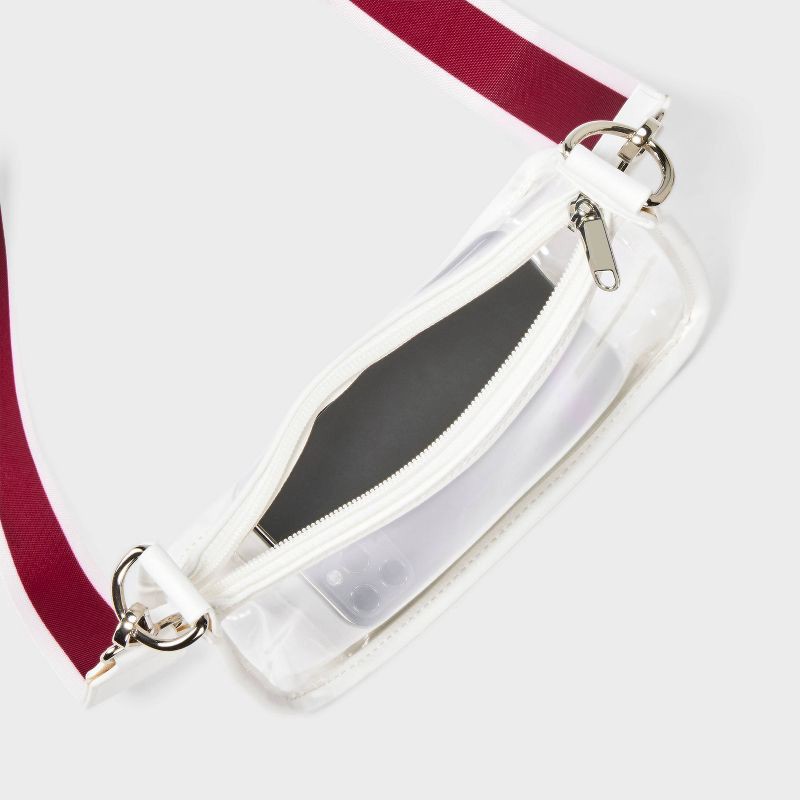 slide 4 of 5, Game Day Clear Crossbody Bag - Wild Fable™ Maroon, 1 ct