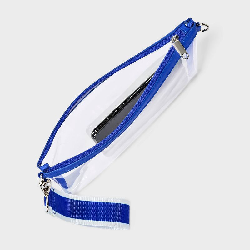 slide 3 of 4, Game Day Clear Wristlet Clutch - Wild Fable™ Blue, 1 ct