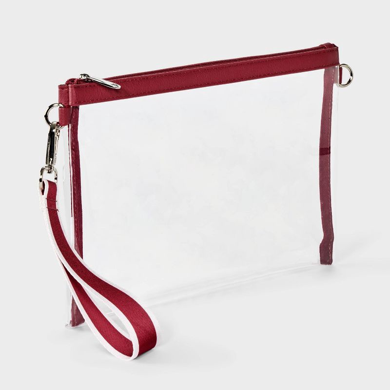 slide 2 of 4, Game Day Clear Wristlet Clutch - Wild Fable™ Dark Red, 1 ct