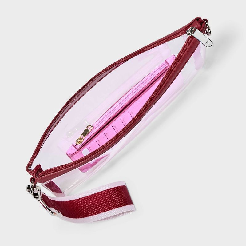 slide 3 of 4, Game Day Clear Wristlet Clutch - Wild Fable™ Dark Red, 1 ct