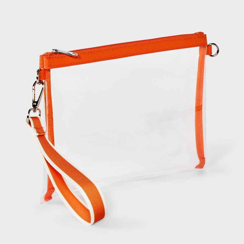 slide 2 of 4, Game Day Clear Wristlet Clutch - Wild Fable™ Orange, 1 ct