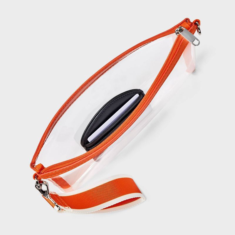 slide 3 of 4, Game Day Clear Wristlet Clutch - Wild Fable™ Orange, 1 ct