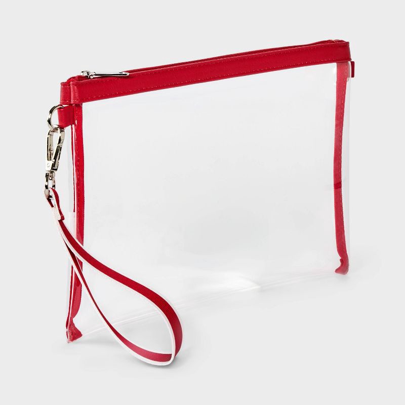 slide 2 of 4, Game Day Clear Wristlet Clutch - Wild Fable™ Red, 1 ct