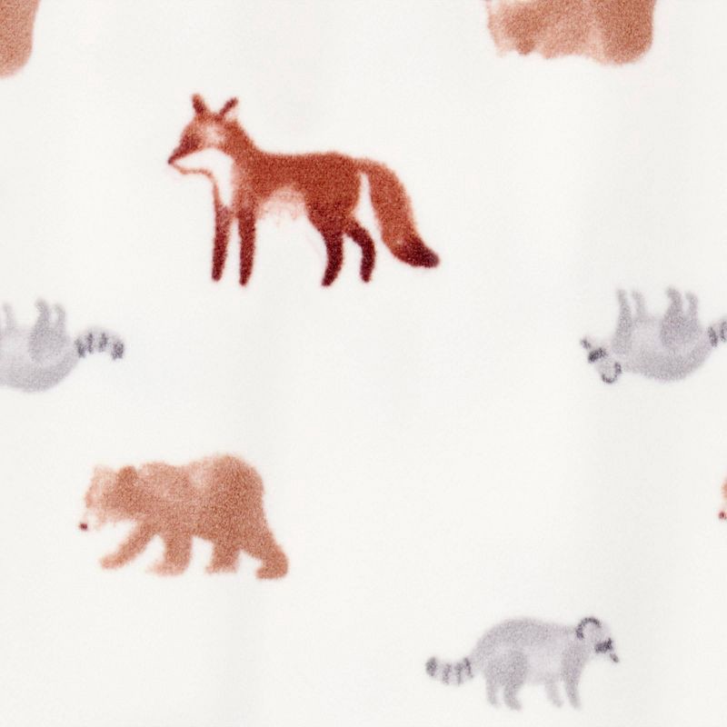 slide 3 of 5, Carter's Just One You® Baby Fleece Wilderness Animals Sleep N' Play - Cream 6M, 1 ct