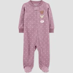 Carter's Just One You® Baby Girls' Fleece Forest Friends Sleep N' Play - Pink 3M