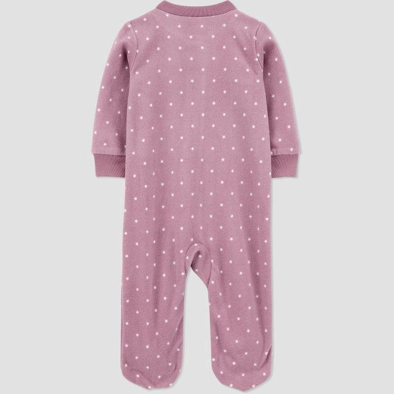 slide 2 of 4, Carter's Just One You® Baby Girls' Fleece Forest Friends Sleep N' Play - Pink 9M, 1 ct