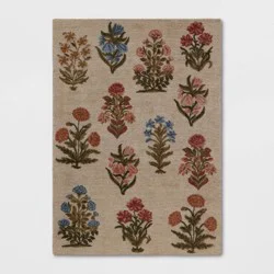 5'x7' Block Floral Handtufted Area Rug - Threshold™
