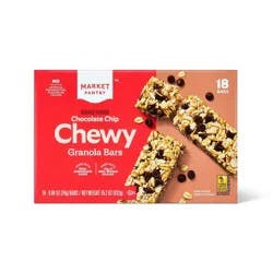 Chocolate Chip Chewy Granola Bars - 15.2oz/18ct - Market Pantry™