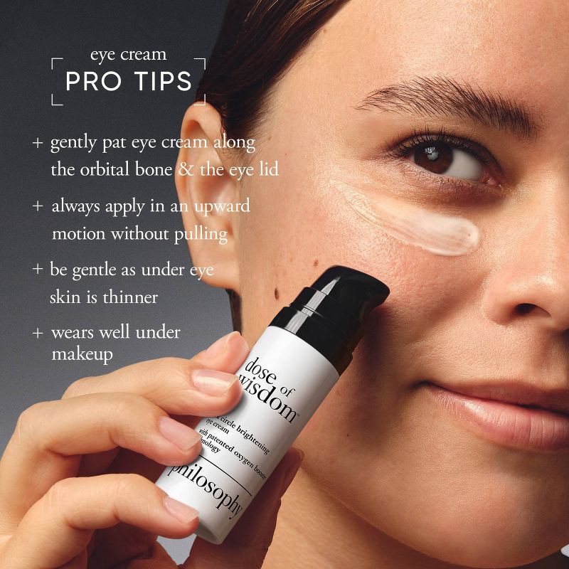 slide 7 of 10, philosophy Dose of Wisdom Dark Circle Eye Cream - 0.5 fl oz - Ulta Beauty, 0.5 fl oz