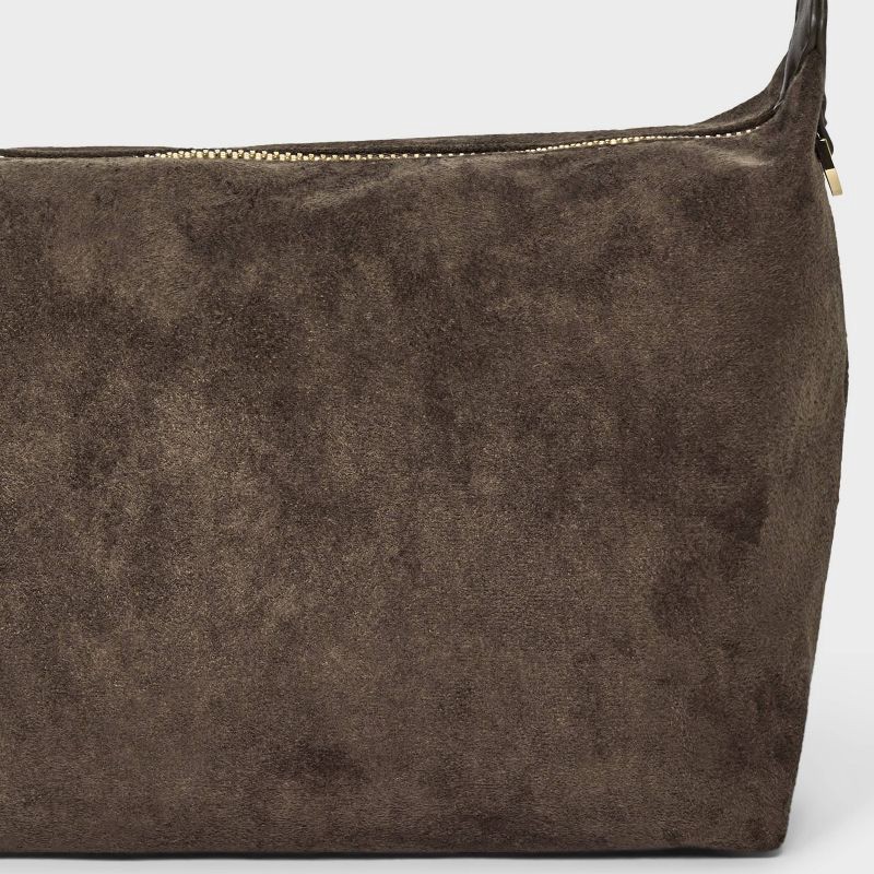 slide 3 of 5, Soft Shoulder Bag - A New Day™ Brown, 1 ct