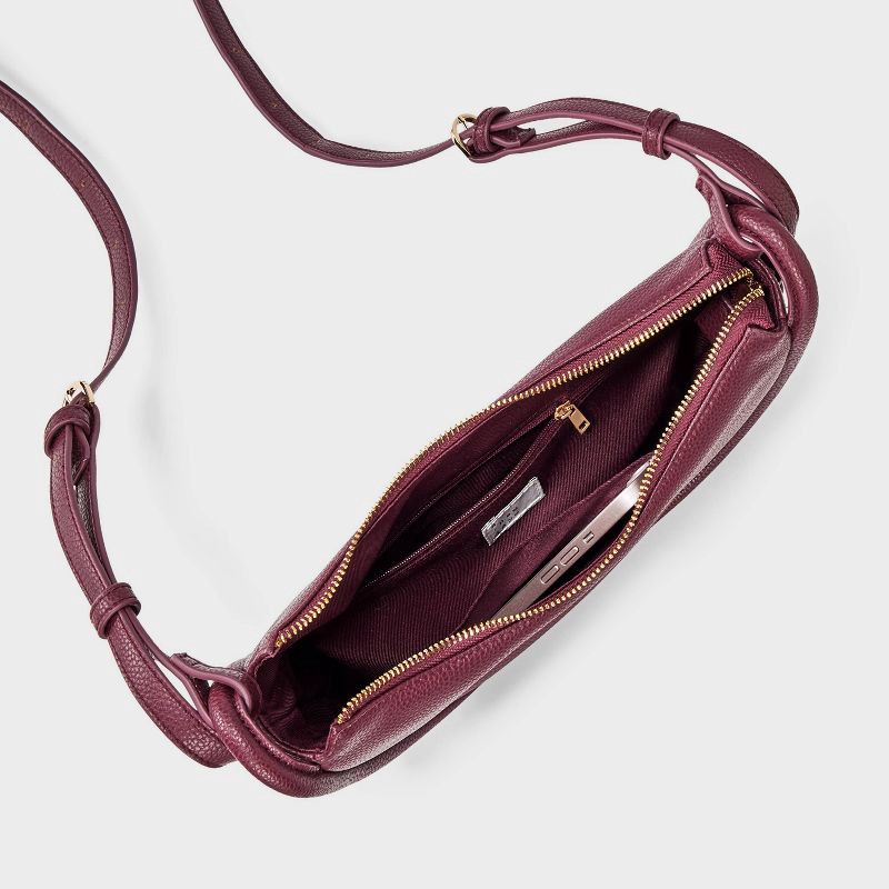 slide 4 of 5, Bumper Crescent Shoulder Bag - A New Day™ Red, 1 ct