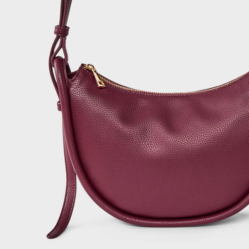 slide 5 of 5, Bumper Crescent Shoulder Bag - A New Day™ Red, 1 ct