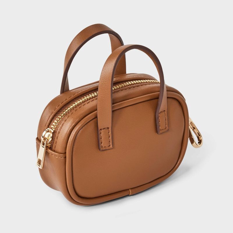 slide 2 of 5, Mini Satchel Bag Charm - A New Day™ Brown, 1 ct