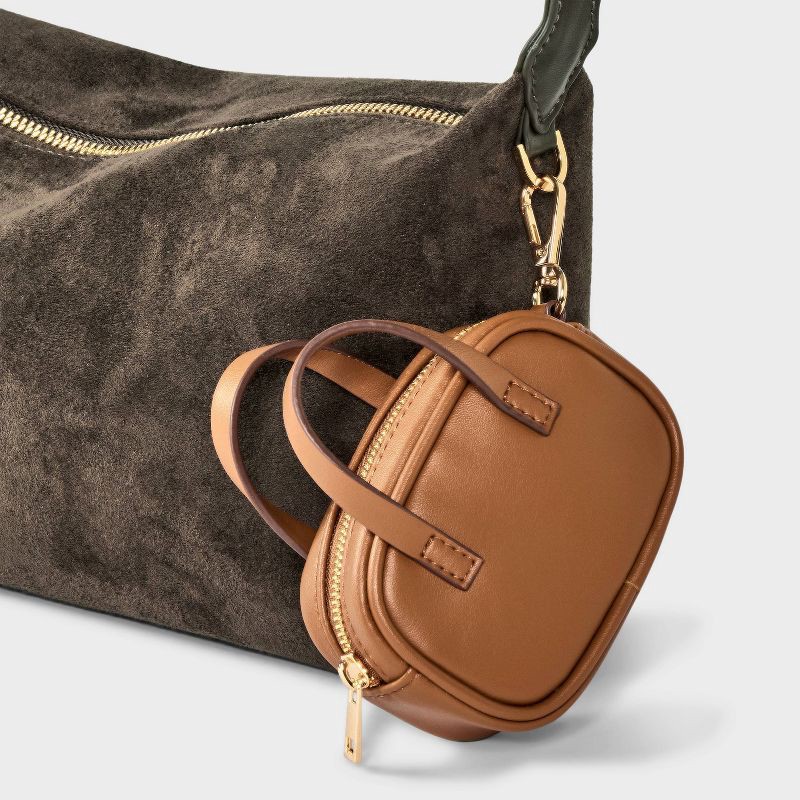 slide 5 of 5, Mini Satchel Bag Charm - A New Day™ Brown, 1 ct