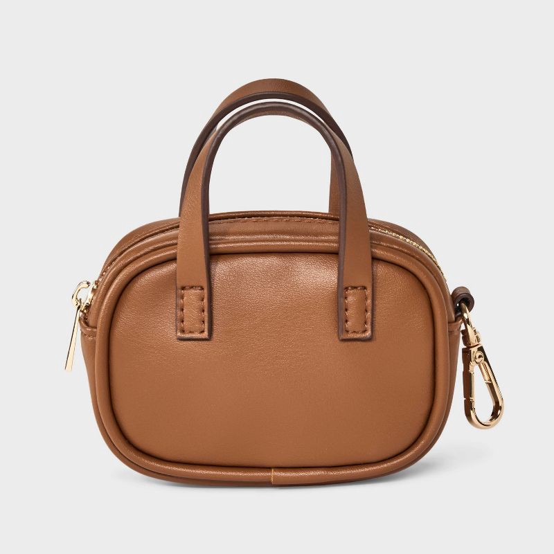 slide 1 of 5, Mini Satchel Bag Charm - A New Day™ Brown, 1 ct