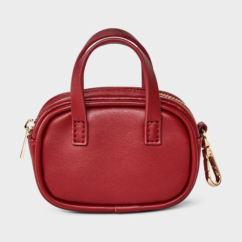 slide 1 of 5, Mini Satchel Bag Charm - A New Day™ Red, 1 ct