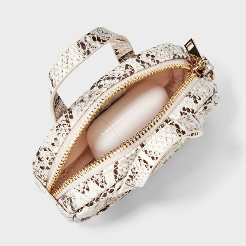 slide 3 of 5, Mini Satchel Bag Charm - A New Day™ Brown/Beige, 1 ct