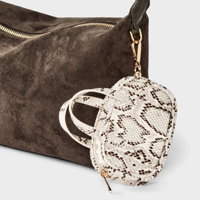 slide 5 of 5, Mini Satchel Bag Charm - A New Day™ Brown/Beige, 1 ct