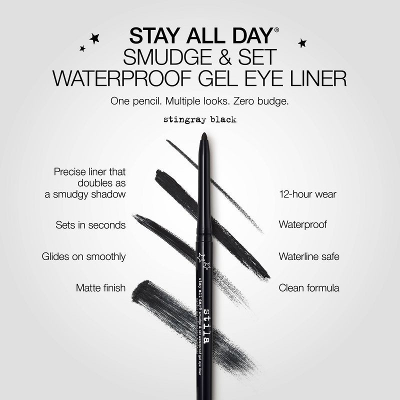 slide 7 of 12, Stila Stay All Day Smudge & Set Eyeliner - Stingray Black - 0.01oz - Ulta Beauty, 0.01 oz