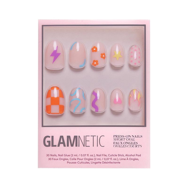 slide 1 of 5, Glamnetic Women's Wild Child Press-On Nails - Ulta Beauty, 1 ct