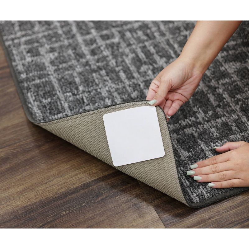 slide 3 of 7, Mohawk 4pk Adhesive Non Slip Gripper Corner Tabs Rug Pads Ivory, 4 ct