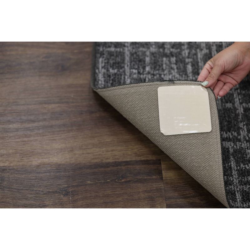 slide 7 of 7, Mohawk 4pk Adhesive Non Slip Gripper Corner Tabs Rug Pads Ivory, 4 ct