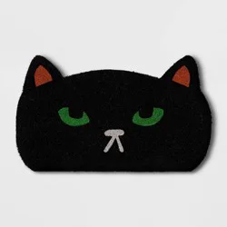 1'6"x2'6" Cat Coir Doormat Black - Hyde and EEK! Boutique™