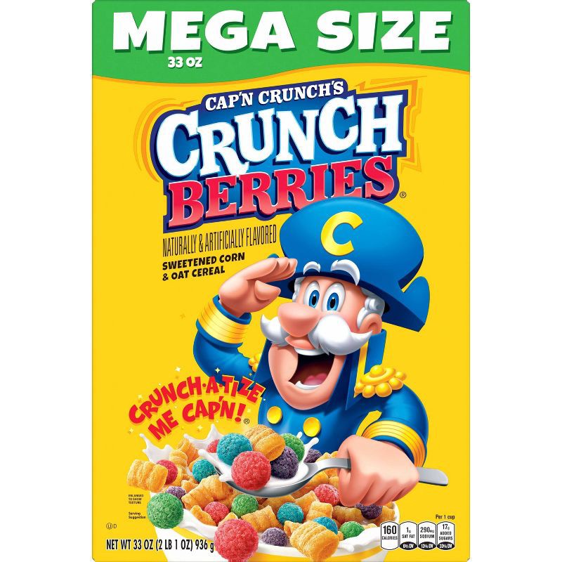 slide 2 of 11, Cap'n Crunch Crunch Berries Mega Size Breakfast Cereal - 33oz, 33 oz