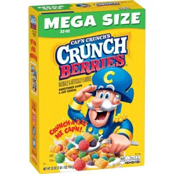 Cap'n Crunch Crunch Berries Mega Size Breakfast Cereal - 33oz