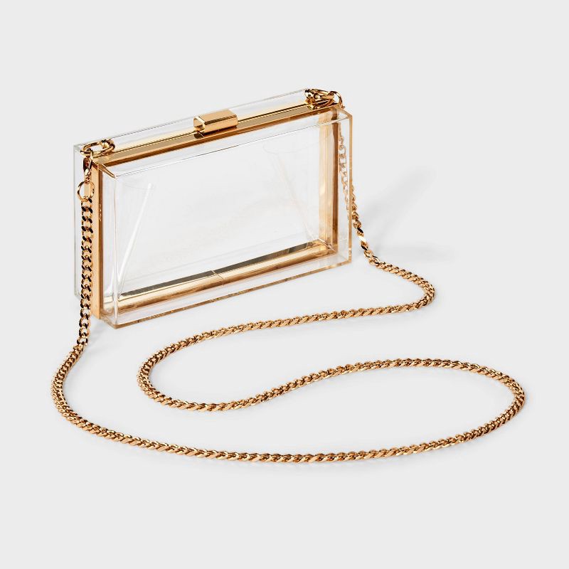 slide 3 of 5, Clear Minaudiere Crossbody Bag - A New Day™, 1 ct