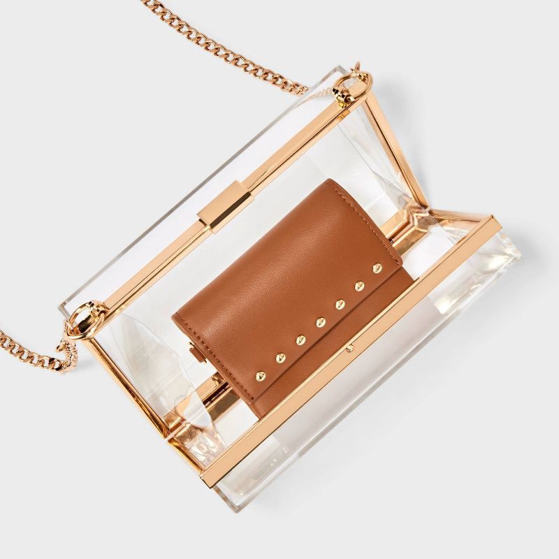 slide 4 of 5, Clear Minaudiere Crossbody Bag - A New Day™, 1 ct