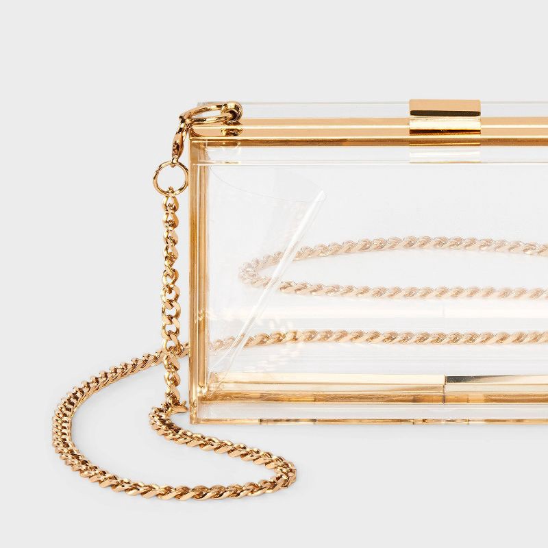 slide 5 of 5, Clear Minaudiere Crossbody Bag - A New Day™, 1 ct