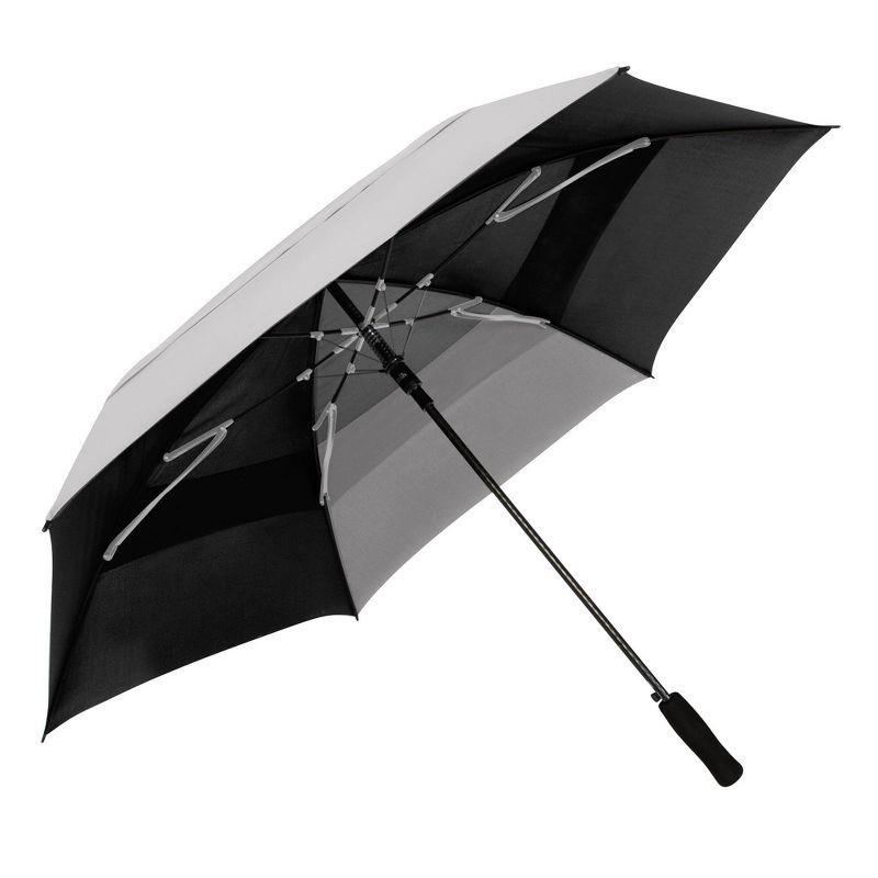 slide 1 of 3, ShedRain Vortex 62 in Golf Umbrella - Black/Storm: Solid Polyester Shell, Plastic Handle, Pongee Construction, 1 ct