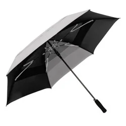 ShedRain Vortex 62 in Golf Umbrella - Black/Storm: Solid Polyester Shell, Plastic Handle, Pongee Construction