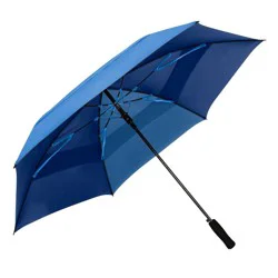ShedRain Vortex 62 in Golf Umbrella - Navy/Ocean: Auto-Open, Solid Pattern, Plastic Handle, Polyester Shell, 39" Length