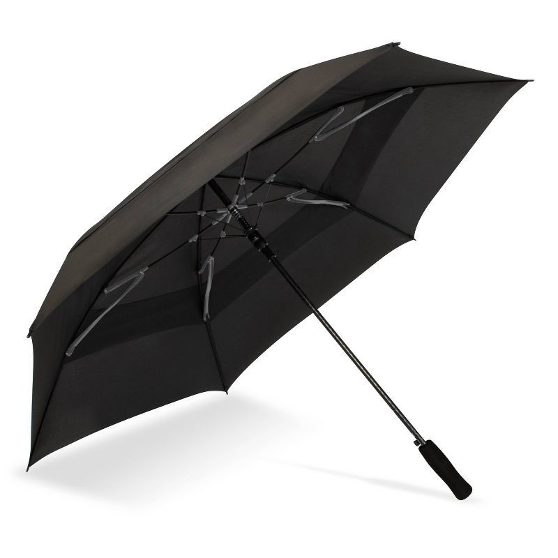 slide 1 of 3, ShedRain Vortex 62 in Golf Umbrella - Black/Charcoal: Auto-Open, Solid Polyester, Plastic Handle, 1 ct