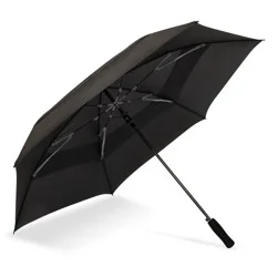 ShedRain Vortex 62 in Golf Umbrella - Black/Charcoal: Auto-Open, Solid Polyester, Plastic Handle