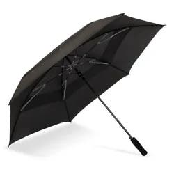 ShedRain Vortex 62 in Golf Umbrella - Black/Charcoal: Auto-Open, Solid Polyester, Plastic Handle