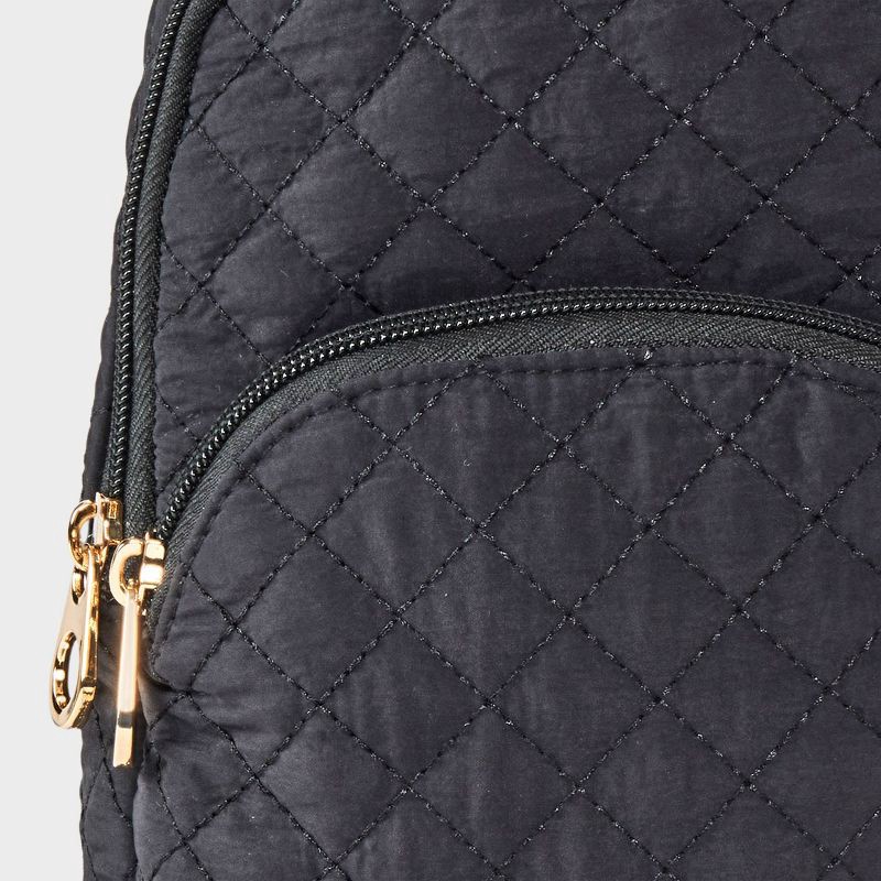 slide 5 of 6, Quilted Sling Crossbody Bag - Universal Thread™ Black, 1 ct