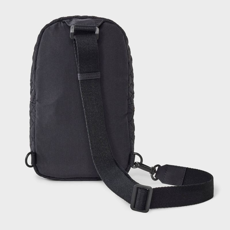 slide 6 of 6, Quilted Sling Crossbody Bag - Universal Thread™ Black, 1 ct