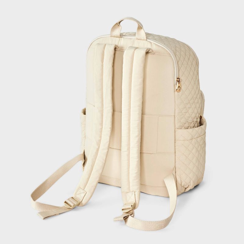 slide 3 of 6, Quilted Dome Backpack - Universal Thread™ Tan, 1 ct