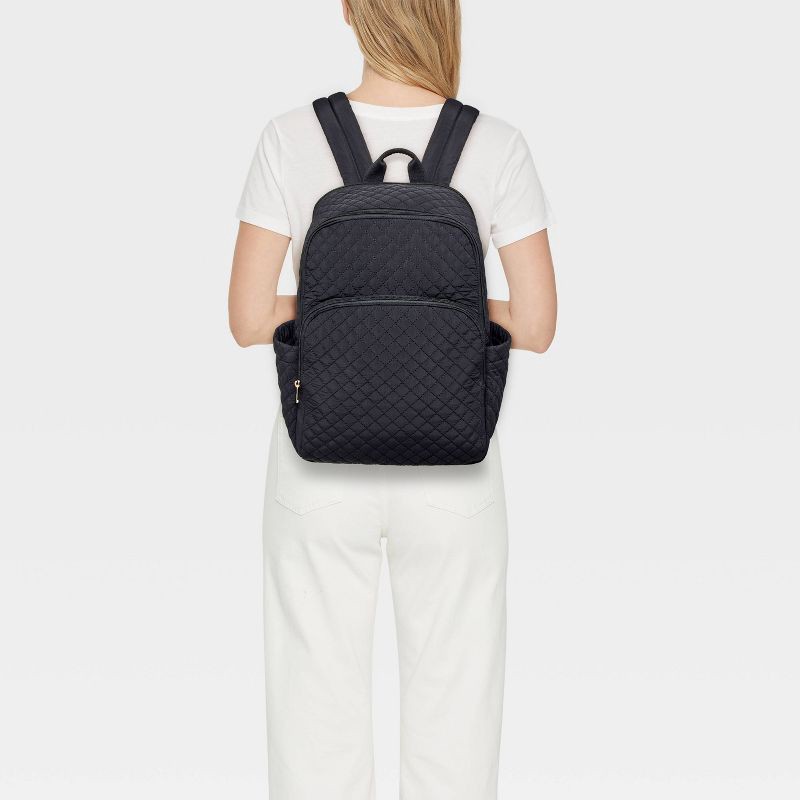 slide 2 of 6, Quilted Dome Backpack - Universal Thread™ Black, 1 ct
