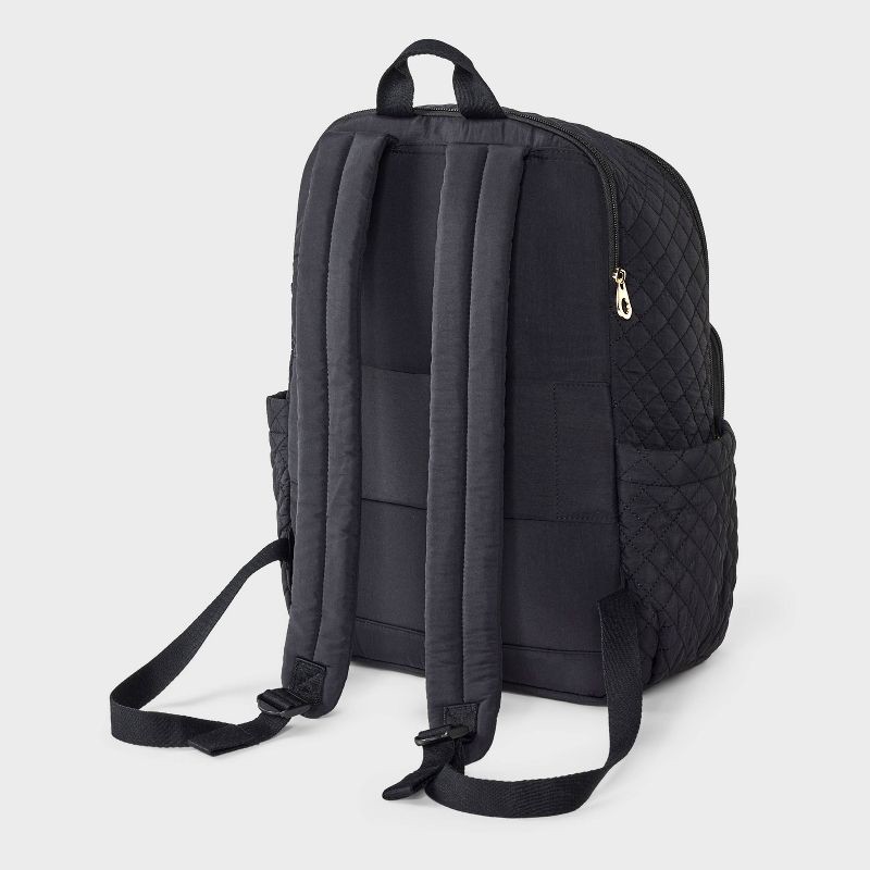 slide 3 of 6, Quilted Dome Backpack - Universal Thread™ Black, 1 ct