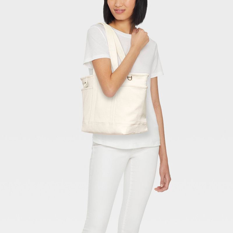 slide 2 of 6, Collegiate Tote Bag - Universal Thread™ Cream, 1 ct