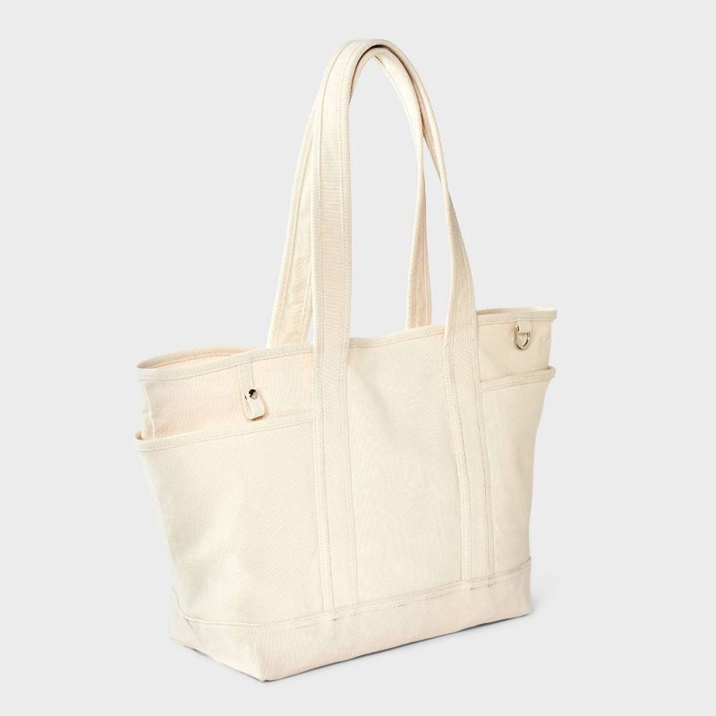 slide 3 of 6, Collegiate Tote Bag - Universal Thread™ Cream, 1 ct