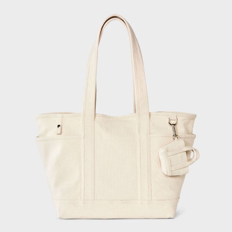 slide 6 of 6, Collegiate Tote Bag - Universal Thread™ Cream, 1 ct